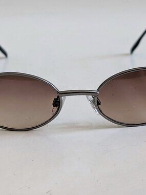 NWT Vintage 90's Oval Metal Sport Sunglasses (S. Gunmetal)